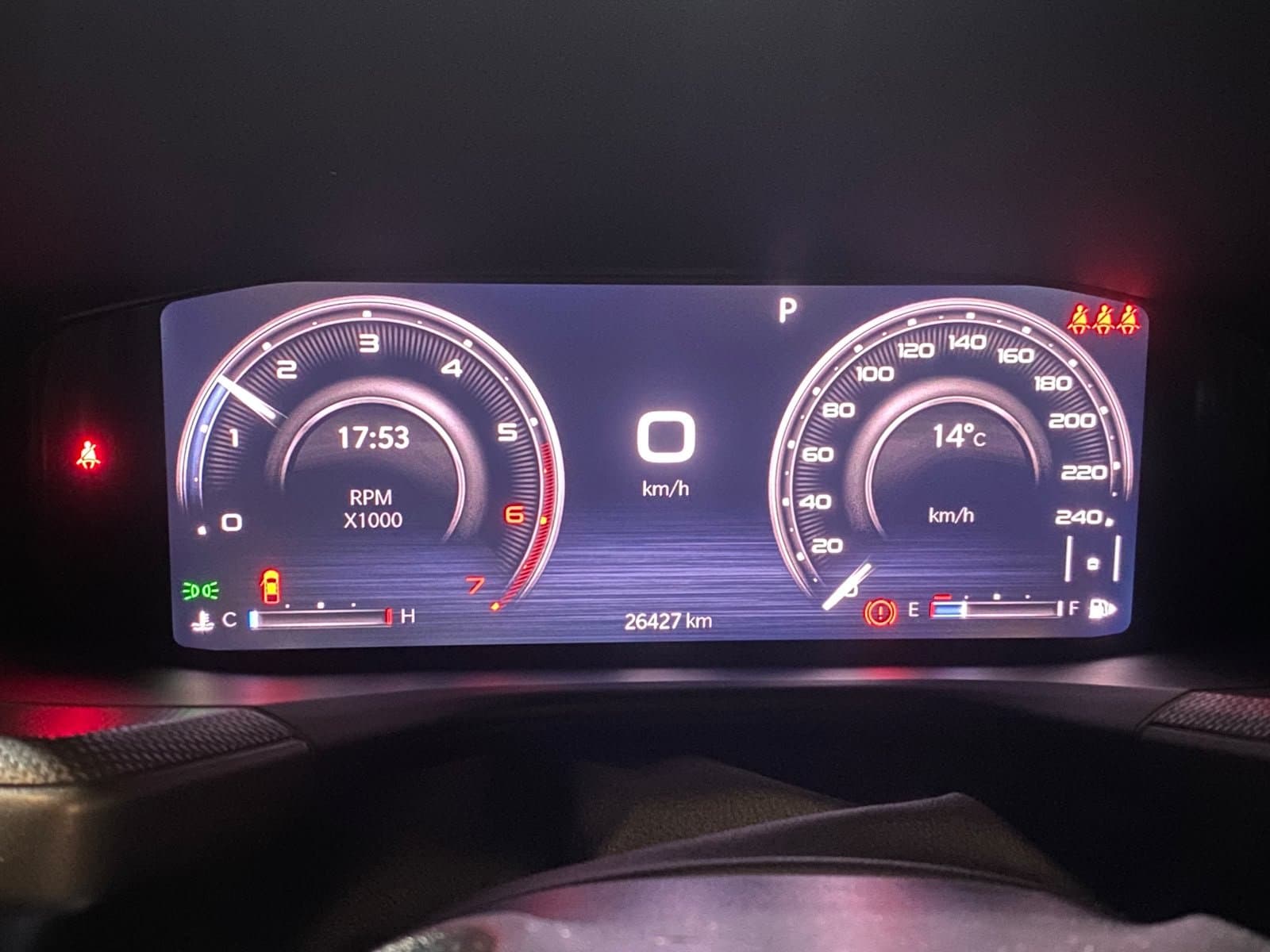 Instrumental digital de la RAM Rampage, con 26.427 km